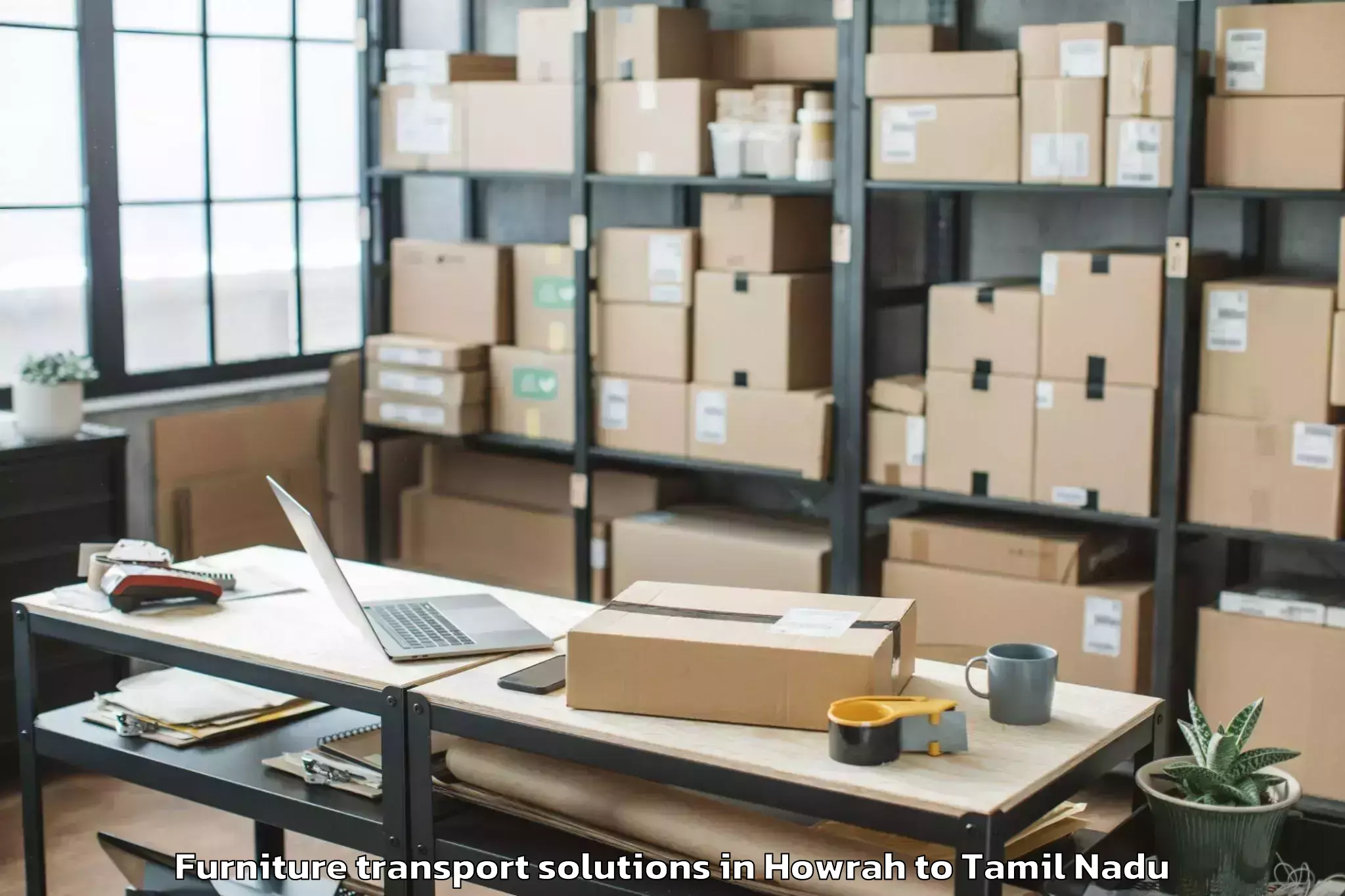 Easy Howrah to Denkanikottai Furniture Transport Solutions Booking